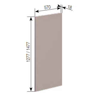 Панель пенал внутр 720 для сто-цы 38мм Кухня Зарина