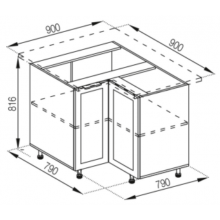 Секция 90х90Н Кухня Анна
