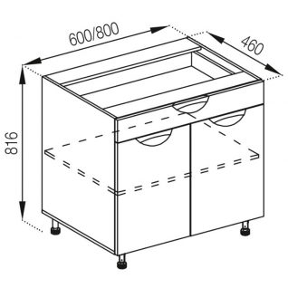 Секция 60НДШ FAVORIT Кухня Адель Люкс 1 категории