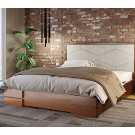 Фото Двухспальная кровать Севилья сосна с механизмом ArborDrev 