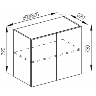 Секція 80В ДСП Лак Кухня Софі фабрики Кухни Світ Меблів
