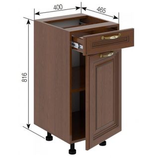 Секція 40НДШ корпус Білий Кухня Роксана