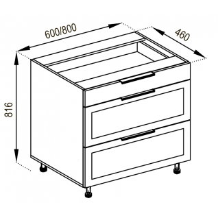 Секція 80Н 3Ш(1+2) Кухня Анна