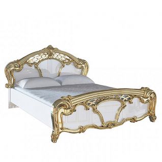 Кровать Ева 1.8х2.0м без каркаса Белый глянец/золото MiroMark фабрики MiroMark