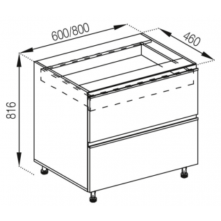 Секція 80НШ + ВШ FAVORIT ДСП Кухня Софі