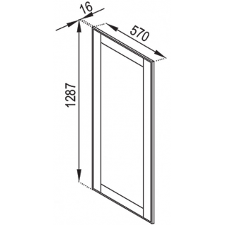 Панель пенал всередину ст-це 28мм Кухня Домініка