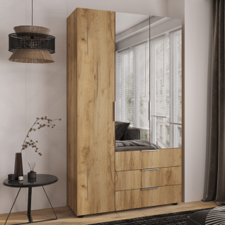 Шафа 3Д3Ш Версаль (Гелар) Дуб крафт золотий (2 Дзеркала маленьких) Фенікс