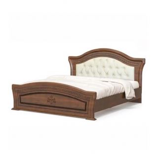 Кровать Милано с мягким быльцем Вишня 160х200 Мебель Сервис фабрики Мебель-Сервис