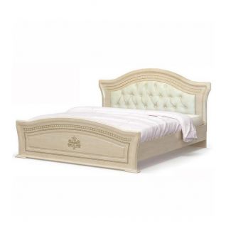 Кровать Милано с мягким быльцем Береза 160х200 Мебель Сервис фабрики Мебель-Сервис