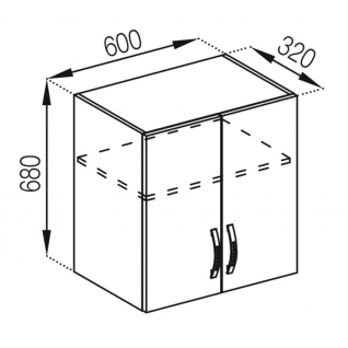 Секция 60В под вытяжку Кухня Прованс 2 категории