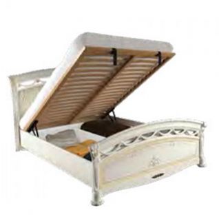 Кровать Роселла 1.6х2.0м Люкс подъемная с мягким изголовьем Радика беж фабрики MiroMark