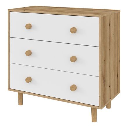 Фото Комод 3Ш Лувр білий Фенікс