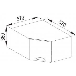 Секция 57х57А Кухня Адель Люкс