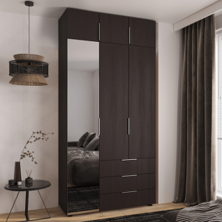Шафа 3Д3Ш Версаль (Гелар) Венге (1 Дзеркало велике) + Антресоль Фенікс Шафа 3Д3Ш Версаль (Гелар) Венге (1 Дзеркало велике) + Антресоль Фенікс