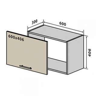№13 Секция 60-406 верх дверь Кухня МоДа Matt Люкс
