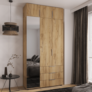 Шафа 3Д3Ш Версаль (Гелар) Дуб крафт золотий (1 Дзеркало велике) + Антресоль Фенікс Шафа 3Д3Ш Версаль (Гелар) Дуб крафт золотий (1 Дзеркало велике) + Антресоль Фенікс
