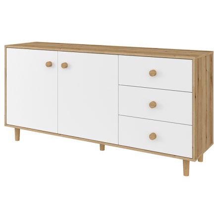 Фото Комод 2Д3Ш Лувр белый Феникс