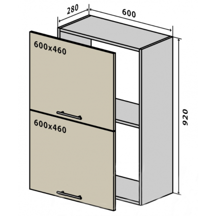 Фото №60 Секция 60-92 верх Кухня Interno