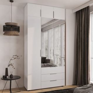 Шафа 3Д3Ш Версаль (Гелар) Білий (2 Дзеркала маленьких) + Антресоль Фенікс Шафа 3Д3Ш Версаль (Гелар) Білий (2 Дзеркала маленьких) + Антресоль Фенікс