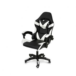 Стілець комп'ютерний Слім чорний/білий Office Мікс Меблі фабрики МИКС Мебель