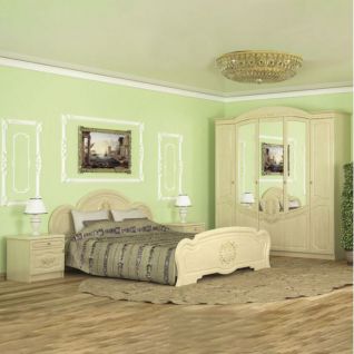 Спальня Барокко Береза (комплект) Мебель Сервис фабрики Мебель-Сервис