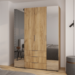 Шафа 4Д3Ш Версаль (Гелар) Дуб крафт золотий (2 дзеркала великі) Фенікс Шафа 4Д3Ш Версаль (Гелар) Дуб крафт золотий (2 дзеркала великі) Фенікс