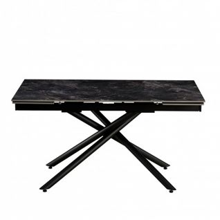 Стіл обідній Мелані (чорний/кераміка антрацит) Grace