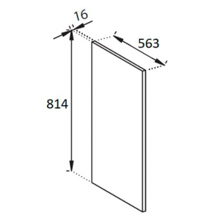 Секция нижняя Бок. панель 814х563 Кухня Мишель фабрики Кухни Світ Меблів