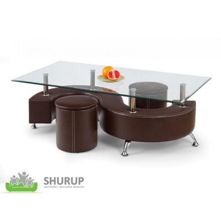 Фото Журнальный столик Nina 3 H dark brown