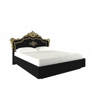 Кровать Дженифер 1.8х2.0м с мягким изголовьем Глянец черный фабрики MiroMark
