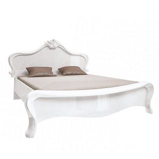 Кровать Прованс 1.6х2.0м без каркаса с мягким изголовьем Белый глянец