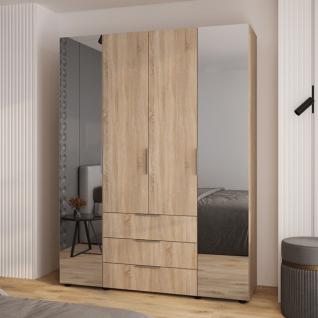 Шафа 4Д3Ш Версаль (Гелар) Дуб сонома (2 дзеркала великі) Фенікс Шафа 4Д3Ш Версаль (Гелар) Дуб сонома (2 дзеркала великі) Фенікс