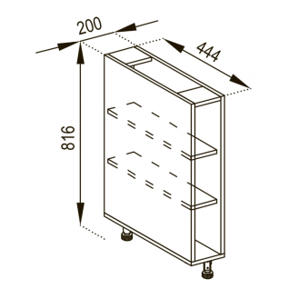 Секция 20Н полки Кухня Тина