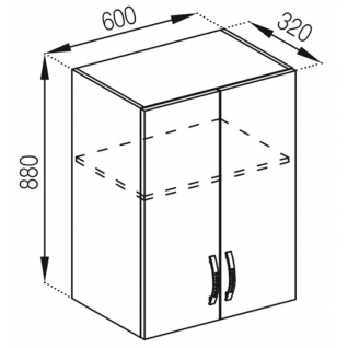 Секція 60В 920 під витяжку Кухня Б'янка 1 категорії