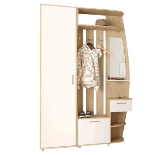 Передпокій Рів'єра + шафа дуб сонома/білий (права) Фенікс фабрики Феникс Корпус