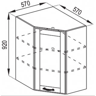 Секция 57х57В 920 Кухня Доминика
