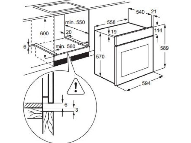 Электрический духовой шкаф zanussi zzb510401w